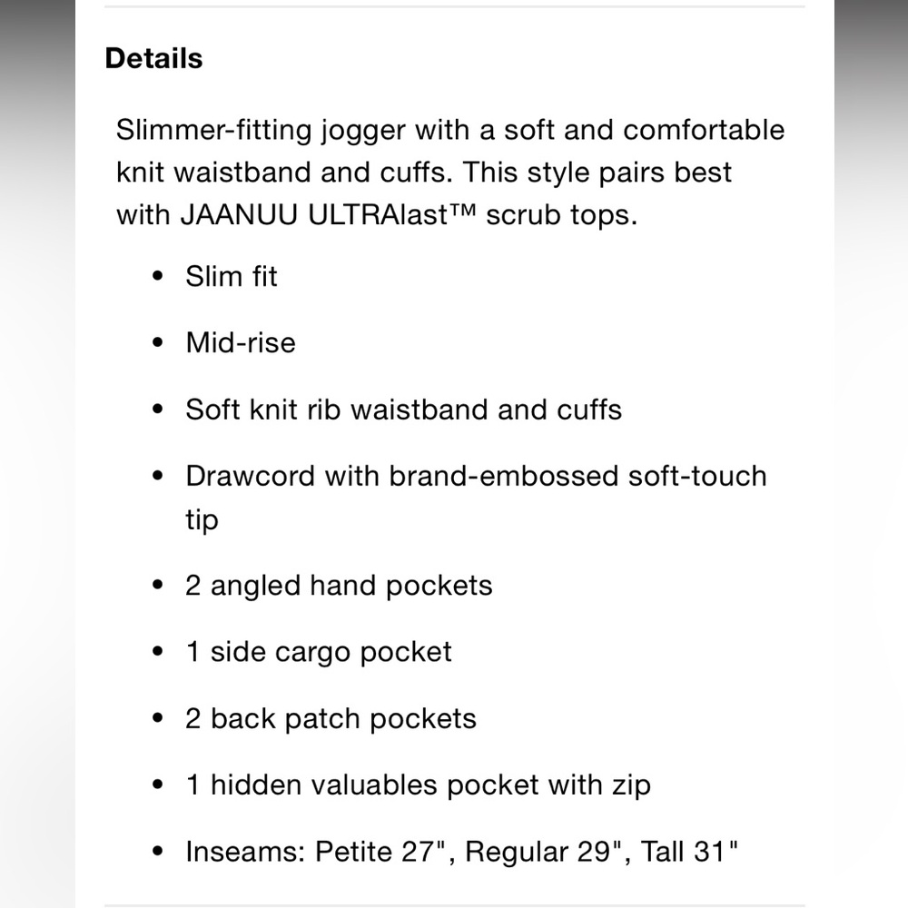 Jaanuu Silex Slim Knit-Waist Scrub Jogger - Picture 9 of 11